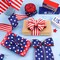 Patriotic Wired American Flag Ribbon – 2.5" x 15 Yards Red White & Blue 4th of July Ribbon for Wreaths, Tree Decor, Gift Wrapping & Independence Day Party Decorations